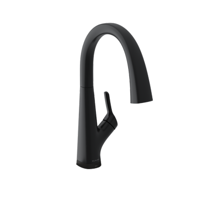 Elkay Avado Lever Handle Pull-down Spray Spout Brass ADA Kitchen Faucet, Matte Black